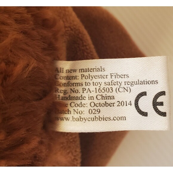 Brown Monkey Animal Baby Cubbie Security blanket Lovey Plush Zoo Jungle Knots - Picture 7 of 8